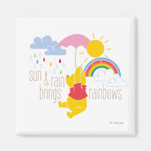Aimant Ourson  Citation de Sun & Rain Brings Rainbows