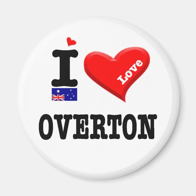 Aimant OVERTON - I Love (Devant)