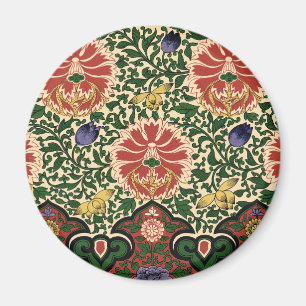 Aimant Owen Jones Chinoiserie Rouge Lotus Floral Art Desi