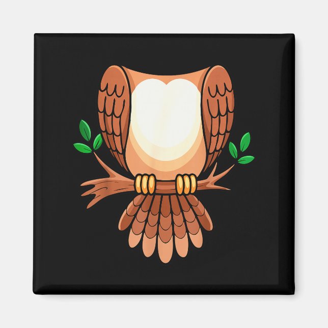 Aimant Owl Shirt Adult Men Women Kids Owl Costume  (Devant)