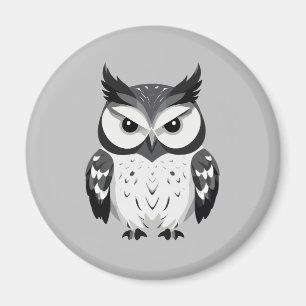 Aimant Owl Vector Graphic Art Portrait Animal Spirit Wild