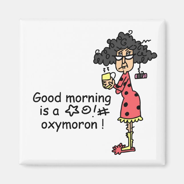 Aimant Oxymoron bonjour (Devant)