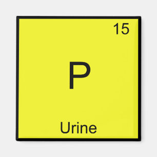 Aimant P - Symbole de l'élément de chimie de l'urine Drôl
