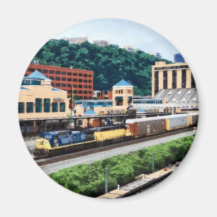 Aimant PA de Pittsburgh - Train allant par le carré de