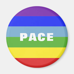 Aimant Pace - Peace - Peace - Rainbow Color Arc-en-ciel