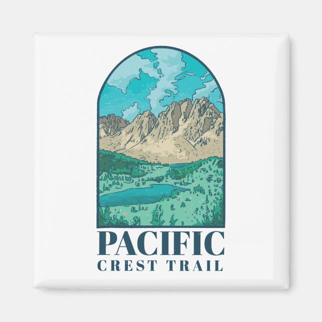 Aimant Pacific Crest Trail Art (Devant)