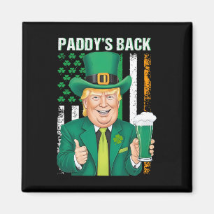 Aimant Paddy's Back Drôle Trump St. Patricks Day Hommes F