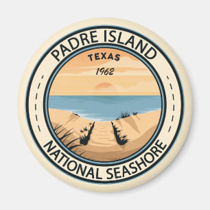 Aimant Padre Island National Seashore Texas Badge