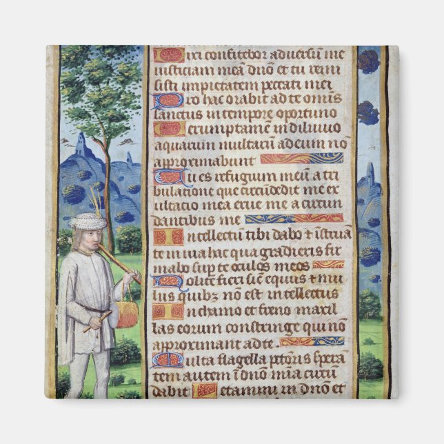 Aimant Page de texte avec un détail de bordure d'un (Devant)