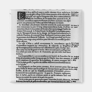 Aimant Page de texte de 'La Gazette