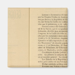 Aimant Page de titre de 1874 Atlas du Mexique