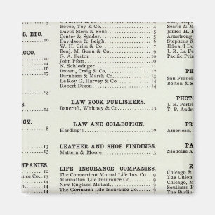 Aimant Page Index des affaires de Californie