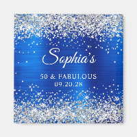 Paillettes Argentées Bleu Royal Feuille 50 & Fabul