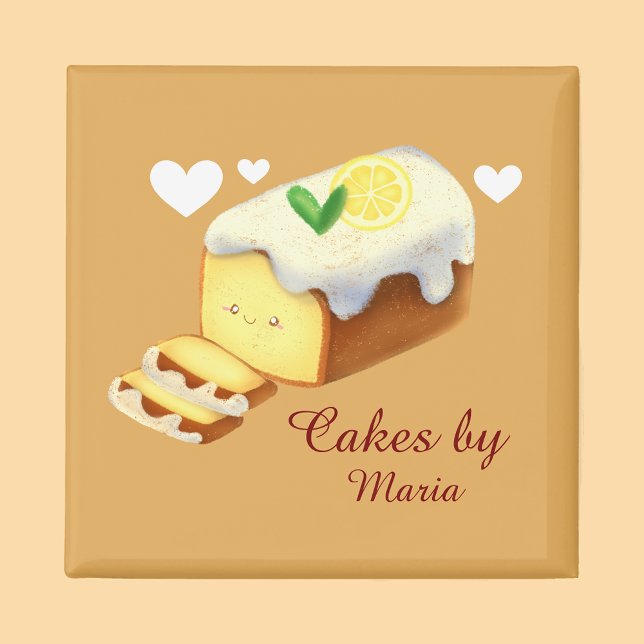 Aimant Pain De Gâteau Au Citron Avec Glace (Créateur téléchargé)