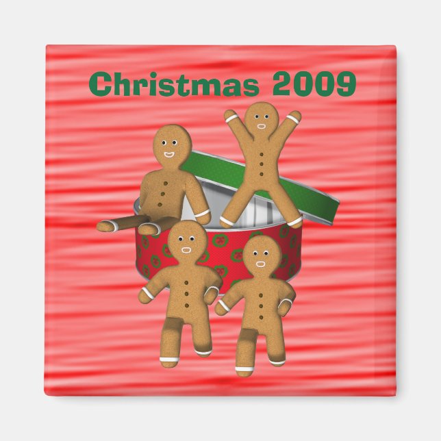 Aimant Pain d'épices Cookie Hommes Noël Vacances amusante (Devant)