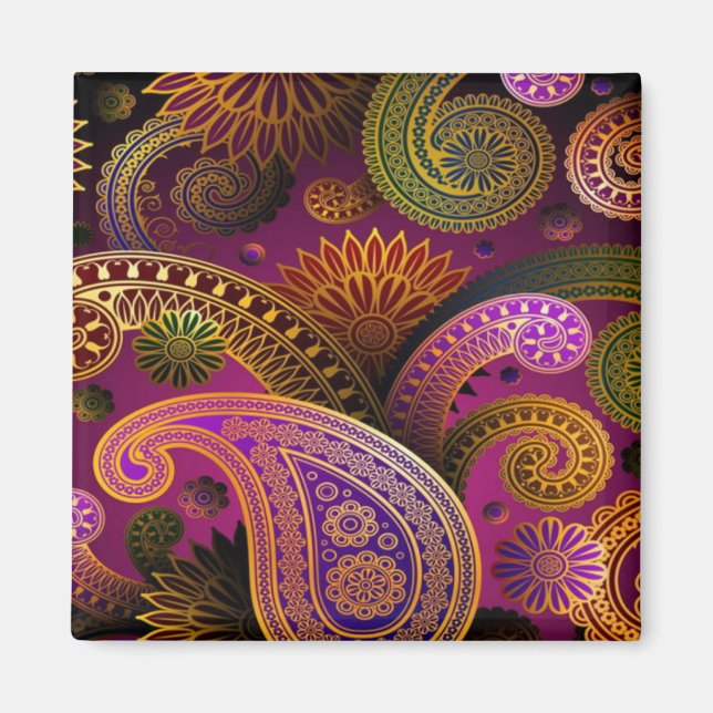 Aimant Paisley Purple (Devant)