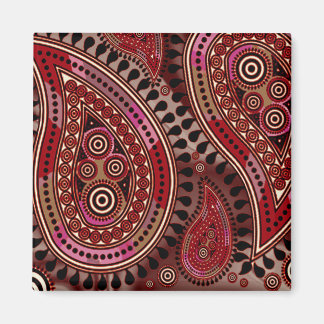 Aimant "Paisley Supreme" rouge foncé par Cheryl Daniels