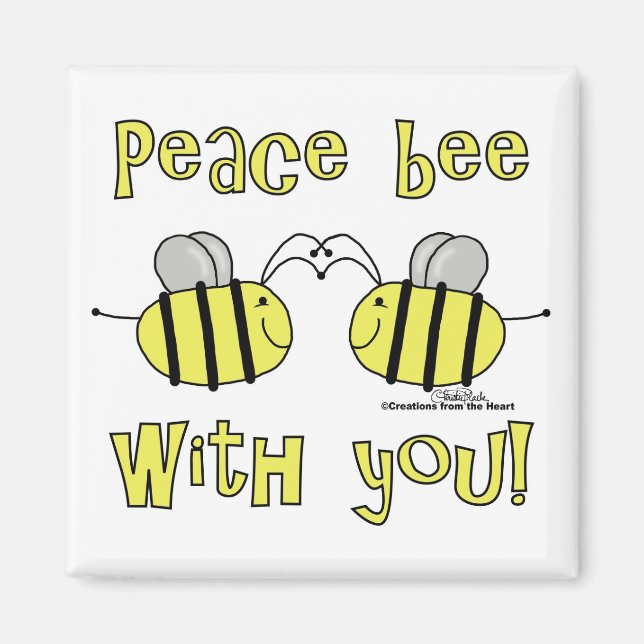 Aimant Paix Abeille Avec Toi (Devant)