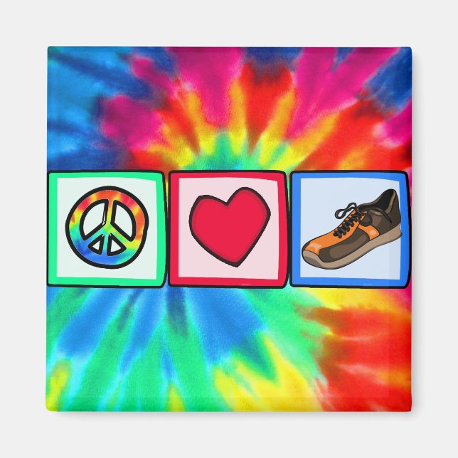Aimant Paix, Amour, Courir (Devant)
