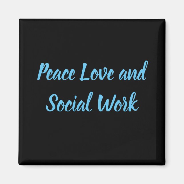 Aimant Paix, amour et travail social (Devant)