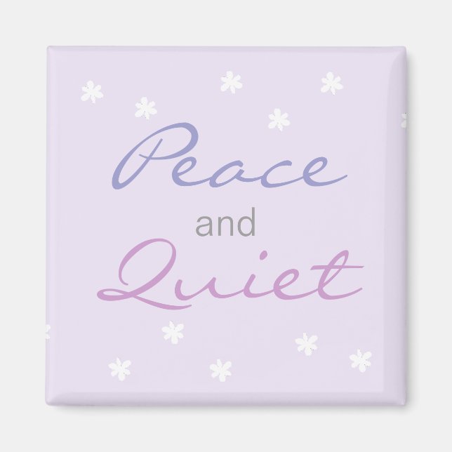 Aimant Paix et mots tranquilles (Lilac) (Devant)