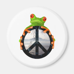 Aimant paix frog1