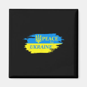 Aimant Paix pour l'Ukraine Drapeau ukrainien Logo Ukraine