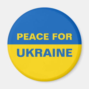 Aimant Paix pour l'Ukraine Pavillon ukrainien