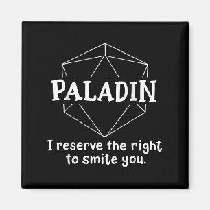 Aimant Paladin Funny Caractère Plaisanterie Jeux de Rolep