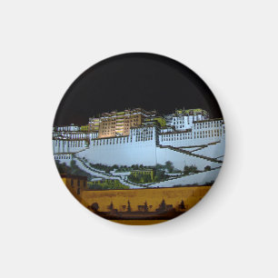 Aimant Palais de Lhassa & Potala la nuit, Tibet (Himalaya