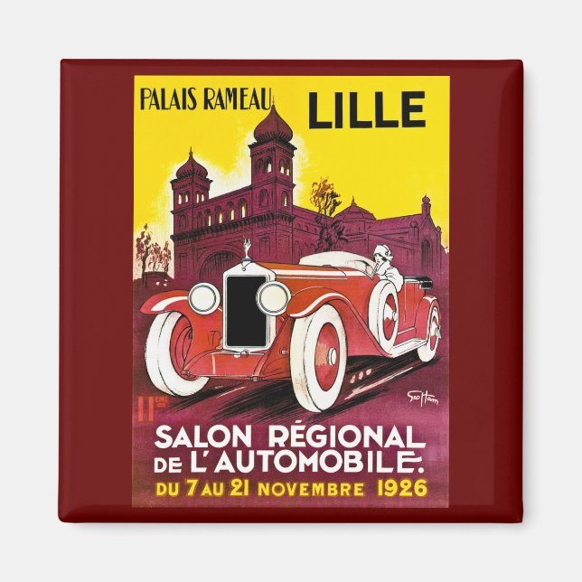 Aimant Palais Rameau - Lille - Annonce automobile - 1926 (Devant)