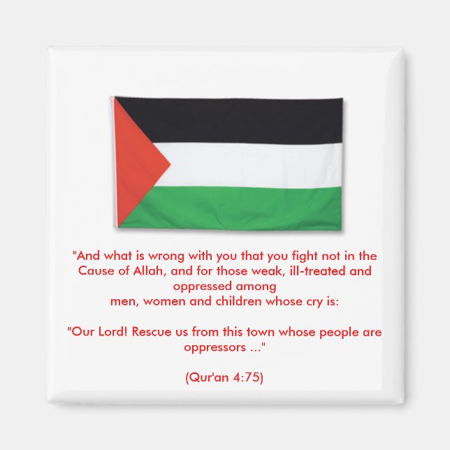 Aimant PalestineFlagBig08, "Et ce qui ne va pas avec vous (Devant)