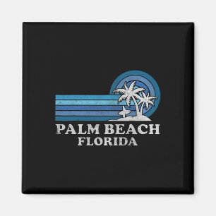 Aimant Palm Beach Floride Vintage Famille vacances été