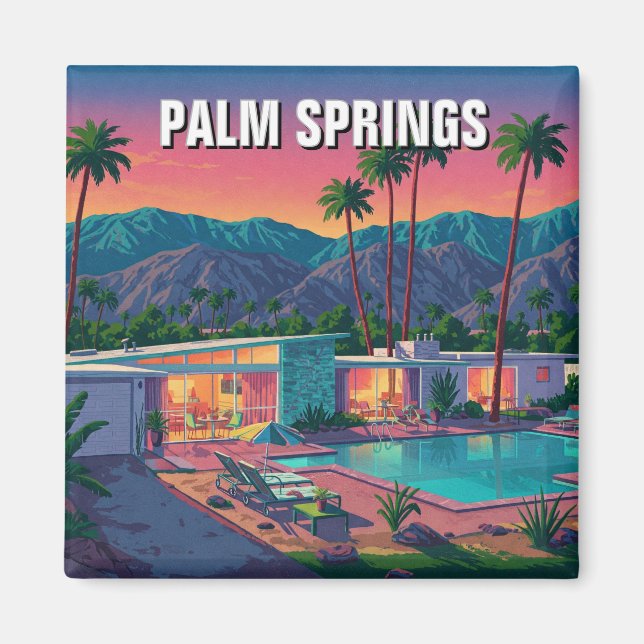 Aimant Palm Springs Californie (Devant)