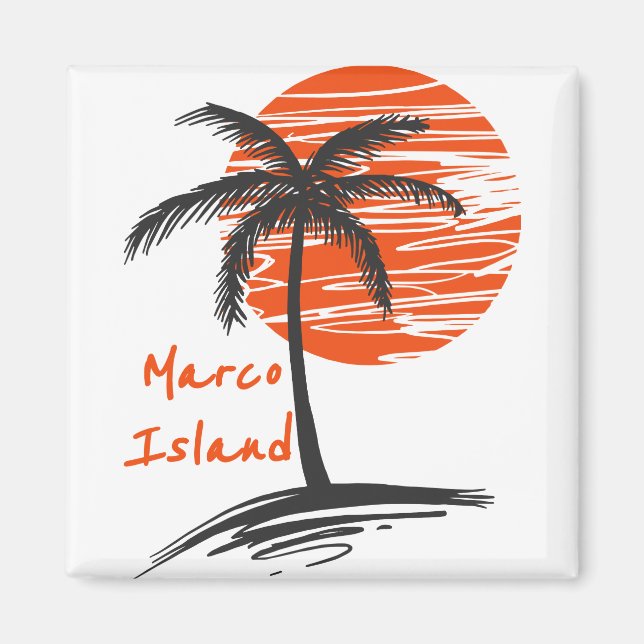 Aimant Palmier de la Floride de Marco Island (Devant)