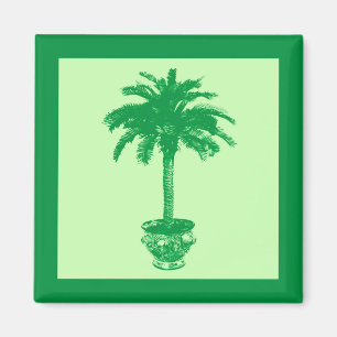 Aimant Palmier pointillé - émeraude et vert clair