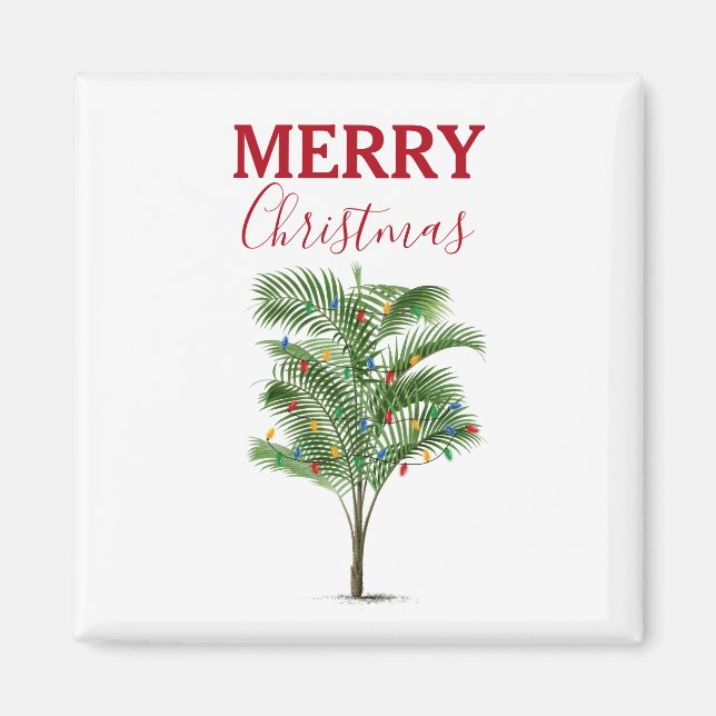 Aimant Palmier Tropical Noël Arbre de Noël (Devant)