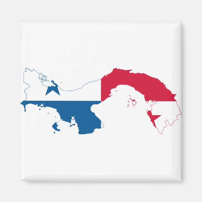 AIMANT PANAMA - CARTE/LOGO/DRAPEAU/COULEURS/CRÊTE (Devant)