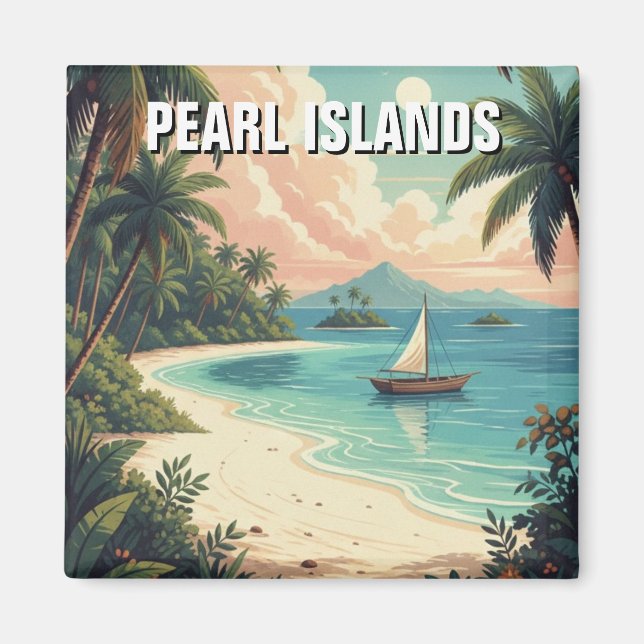 Aimant Panama Pearl Islands Travel (Devant)