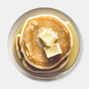 Aimant Pancakes au beurre avec sirop