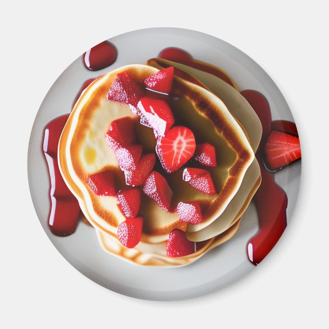 Aimant Pancakes au sirop de fraise (Devant)