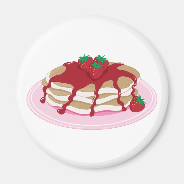 Aimant Pancakes fraise (Devant)