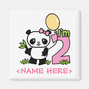 Aimant Panda Girl 2e anniversaire