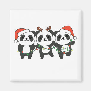 Aimant Panda Noël Animaux mignons Pandas Magn