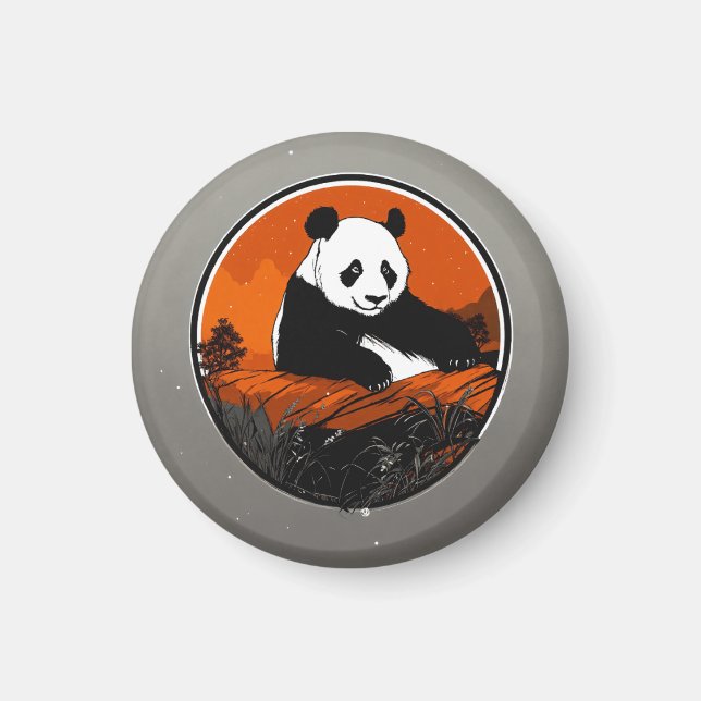 Aimant panda rouge (Devant)