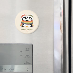 Aimant Pandas de Noël personnalisés Cozy Pride