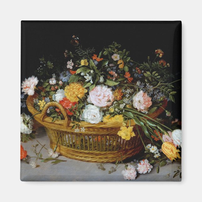 Aimant Panier de fleurs, Jan Brueghel le plus jeune (Devant)