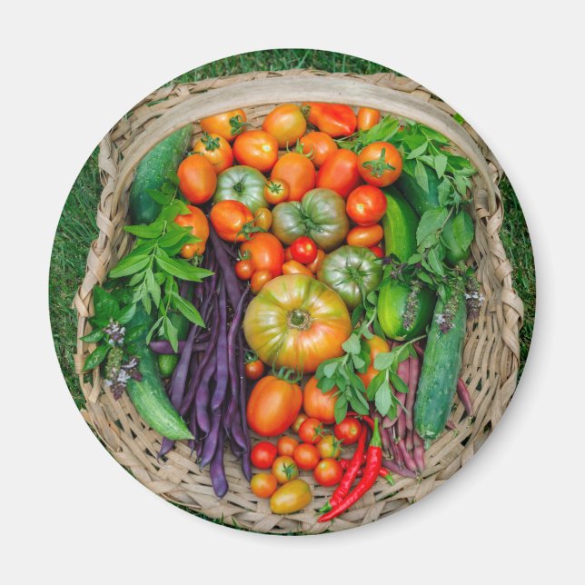 Aimant Panier de récolte de légumes (Devant)
