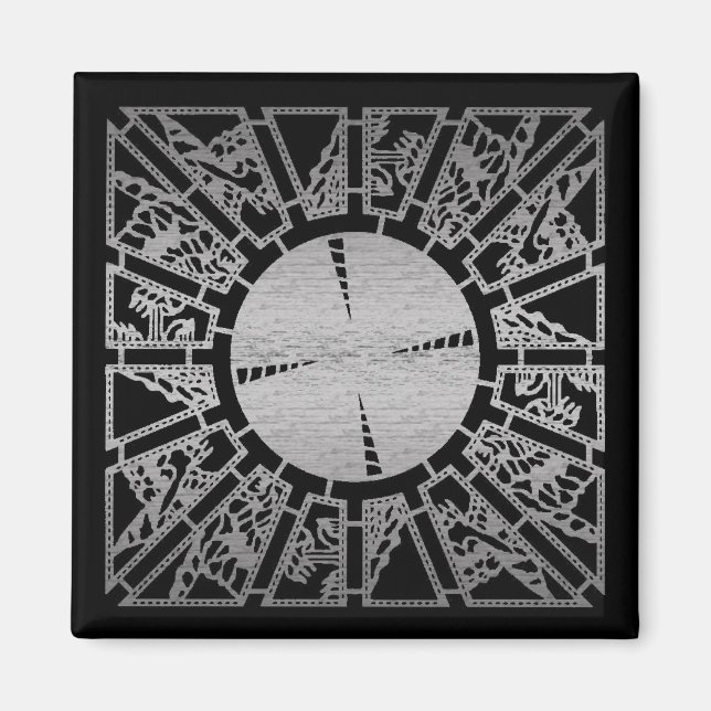 Aimant Panneau à lamme 1 (argent) (Devant)