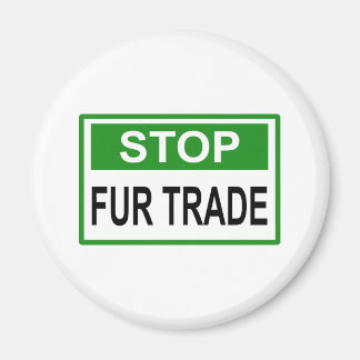 Aimant Panneau commercial Stop Fur vert